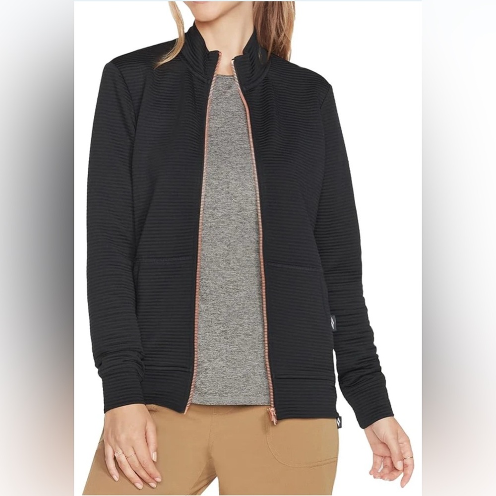 SKECHERS WOMENS HOODLESS HOODIE GO WALK SHINE JACKET 🧥